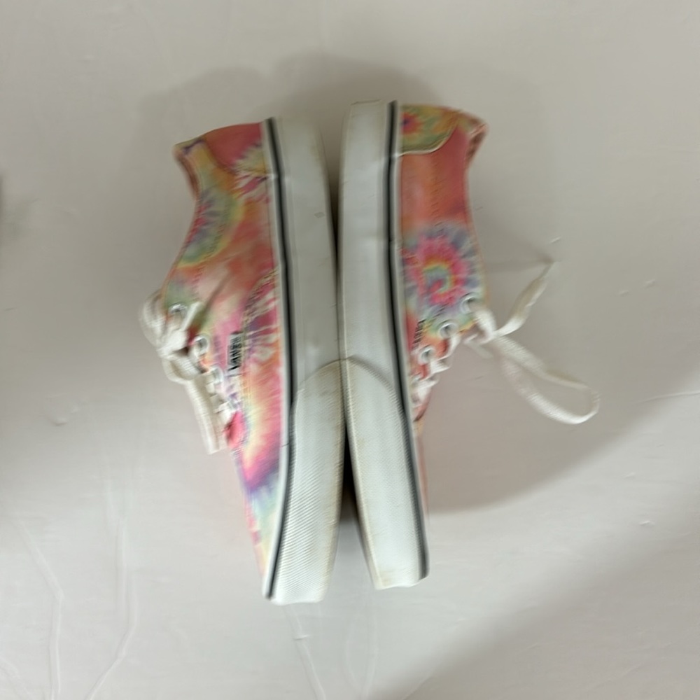 Vans Pink Pastel Tye Dye Lace Up Sneakers Size 8 - Picture 5 of 12
